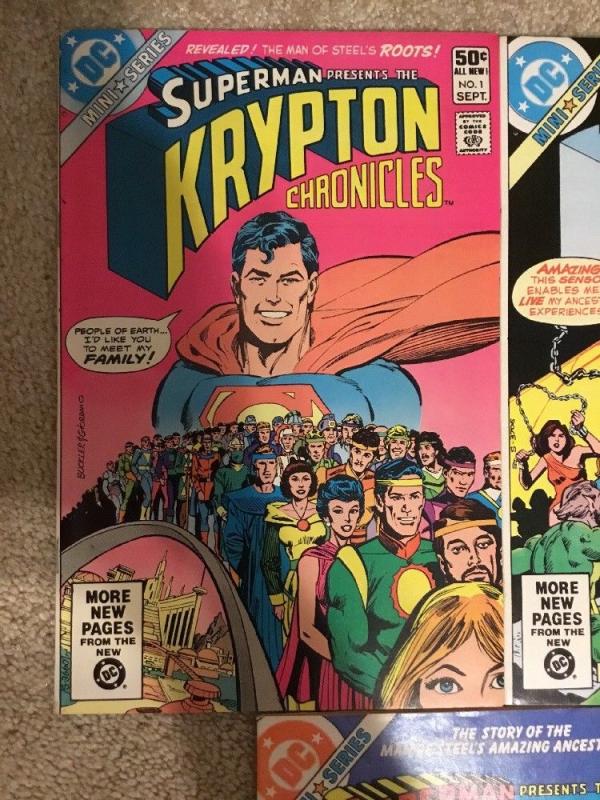 DC Superman Presents The Krypton Chronicles 1-3 Complete Set * 1981 *