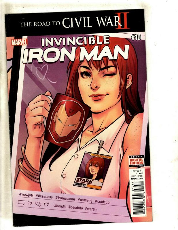 Lot Of 6 Invincible Iron Man Marvel Comic Books # 10 11 (2) 12 13 14 Hulk MF22