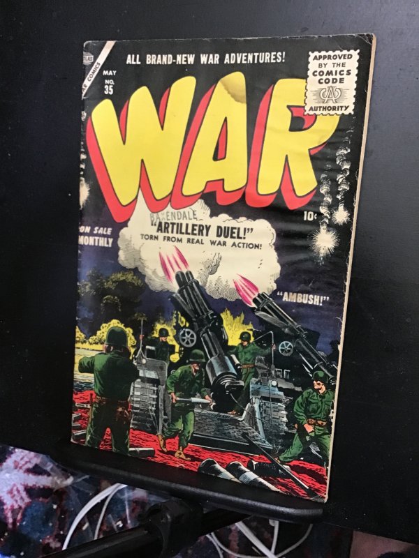 War Atlas 1958 #35 Artillery Battery cover GD Pre-Marvel!