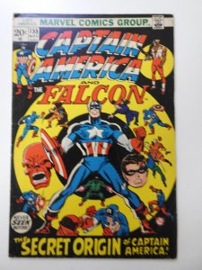 Captain America #155 (1972) Secret Origin of Cap! Sharp VG+ Condition!