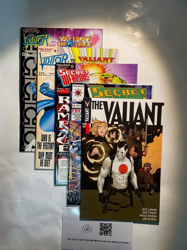 5 Valiant Comics The Valiant # 1 + Secret Weapons # 9 21 + V Vs. V # 1 2 60 JS34