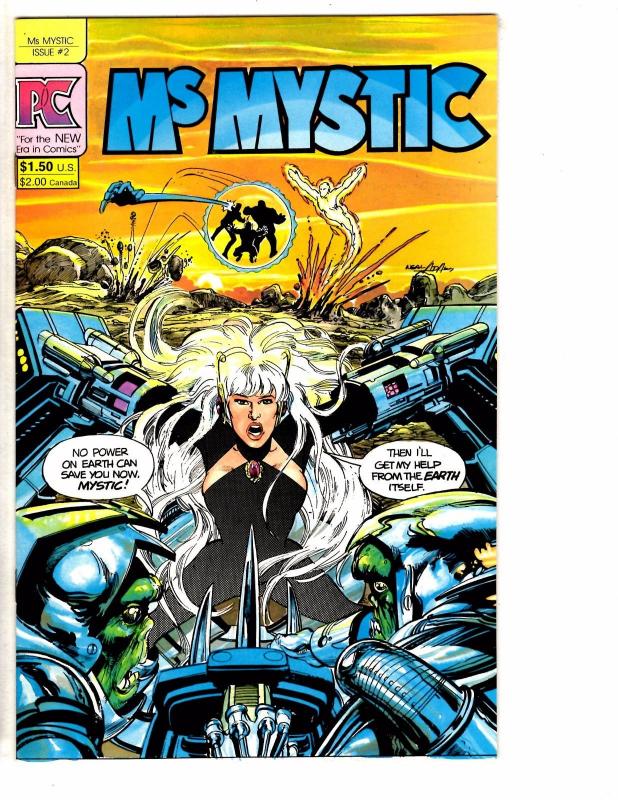 Lot Of 2 Ms Mystic Pacific Comic Books # 1 2 Origin Neal Adams Cover Art HJ6