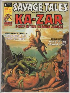 Savage Tales #11 (Jul 1975, Marvel), VG condition (4.0), Ka-Zar featured