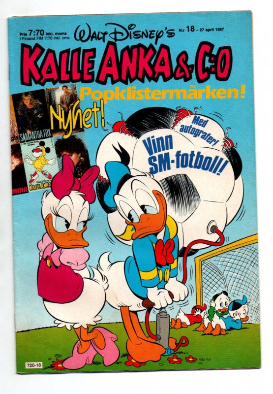 Walt Disneys Kalle Anka & C:O #18 - Swedish Language - Mickey Mouse -1987- FN/VF