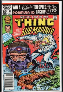 Marvel Two-in-One #81 (1981) Namor the Sub-Mariner