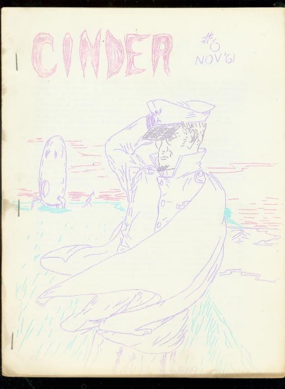 CINDER-RARE SCI FI & PULP FANZINE #6 1961-JERRY BAILS- FN