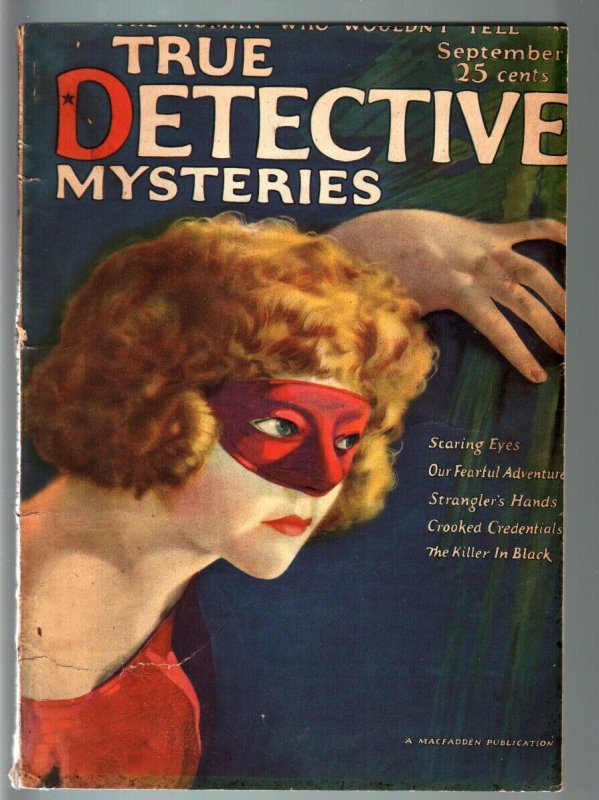 TRUE DETECTIVE PULP #6-SEPT 1924-MATA HARI-MAFIA-GHOSTS-CRIME-HORROR--TERROR G 