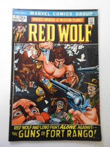 Red Wolf #1 (1972) VG Condition cover detached bottom staple