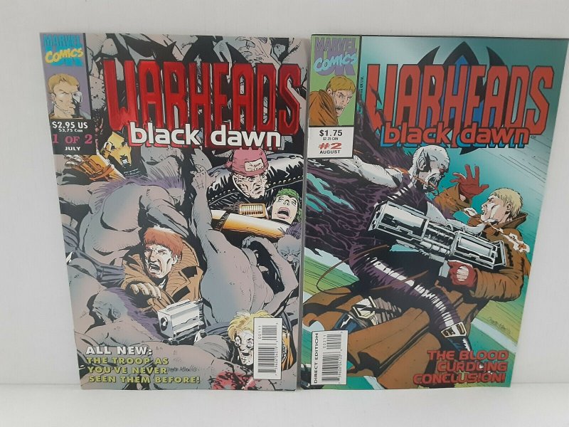 WARHEADS #1 AND #2 MARVEL UK - X-MEN + BLACK DAWN 1 & 2 - FREE SHIPPING