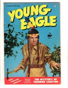 Young Eagle # 2 FN Fawcett Golden Age Comic BOok Western Indian Cowboy JL16