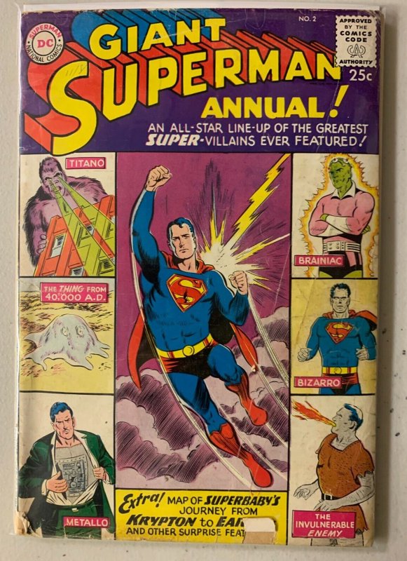 Superman #2 Giant Annual DC 1st Series (1.5 F/GD) detached covers (1960)