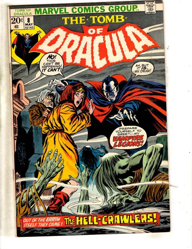 Tomb Of Dracula # 8 NM- Marvel Comic Book Horror Fear Vampire Monster Scary TW64
