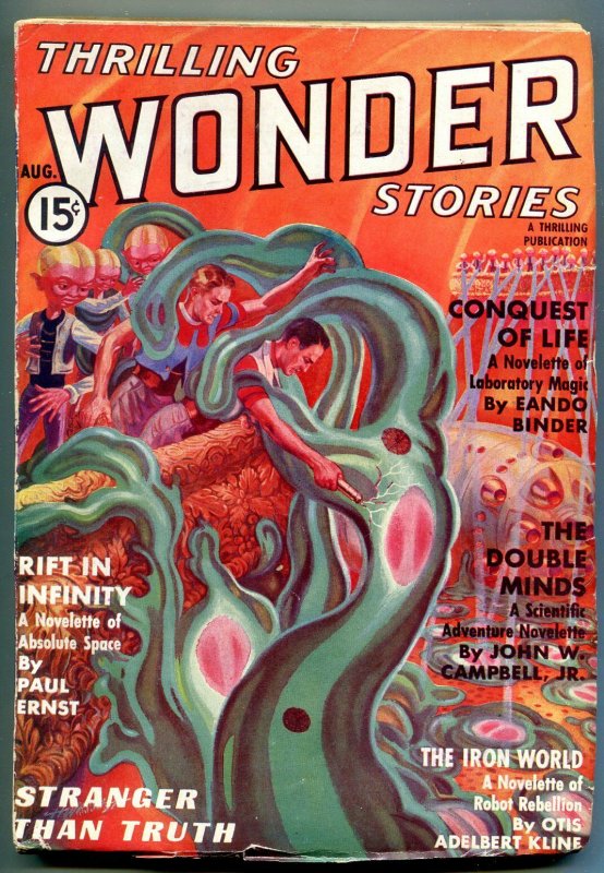 Thrilling Wonder Stories Pulp August 1937- Rift in Infinity- Iron World VG