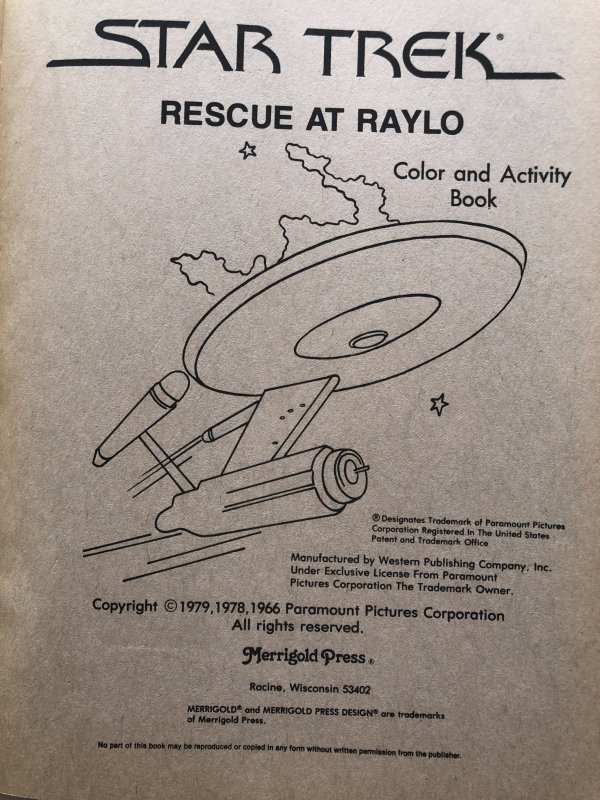 Star Trek color and activity book(rescue at Raylo) clean