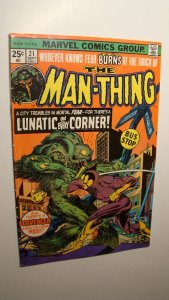 MAN-THING 21 VS LUNATIC 1974 GIL KANE ART 