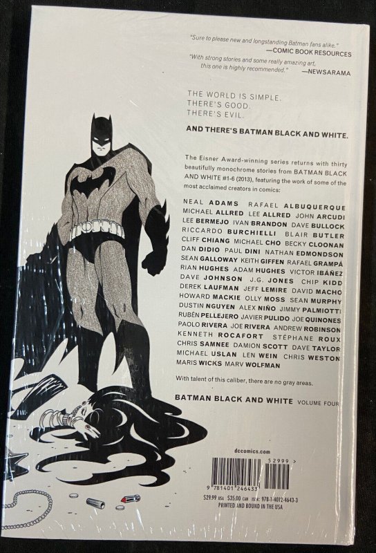 BATMAN BLACK AND WHITE VOL. 4 HARDCOVER GRAPHIC NOVEL SEALED