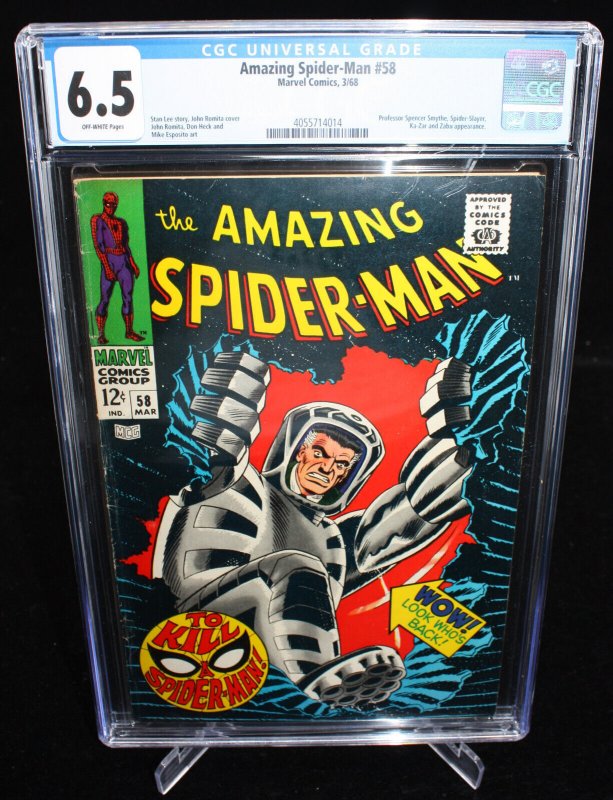 Amazing Spider-Man #58 (CGC 6.5) Spider-Slayer, Ka-Zar - 1968