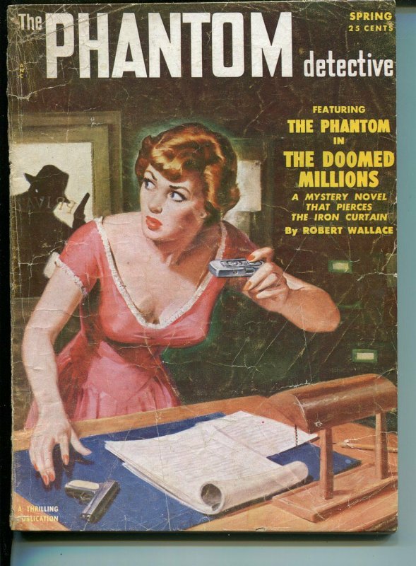 Phantom Detective Spring 1952-Thrilling-hero pulp-mystery-commies-Wallace-G