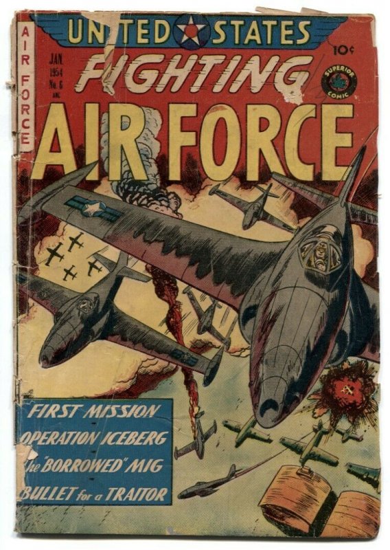 United States Fighting Air Force #6 1954- war comic G