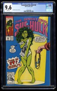 Sensational She-Hulk #40 CGC NM+ 9.6 Controversial John Byrne Issue!