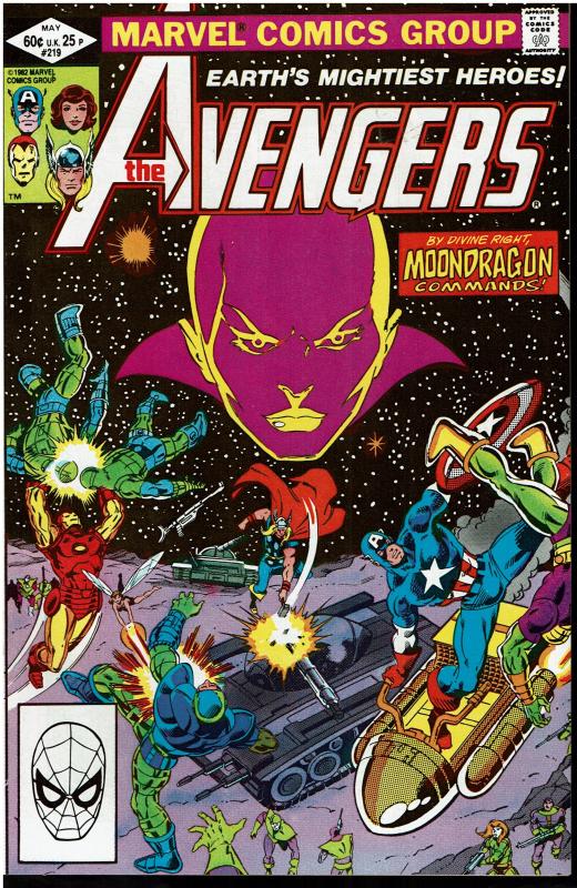 Avengers #219, 9.0 or Better *KEY* 1st Alien Race Ba-Bani