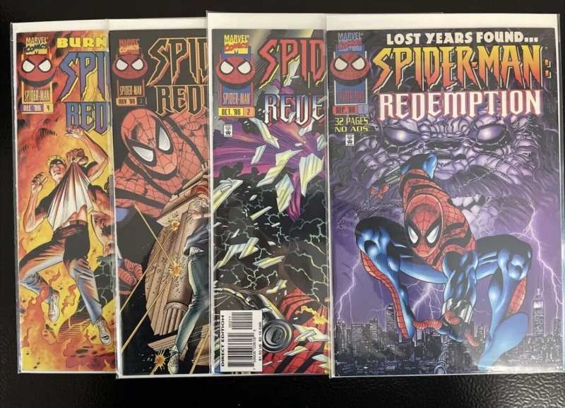 MARVEL COMICS Spider-Man: Redemption #1 - 4 Complete Mini-Series 1996