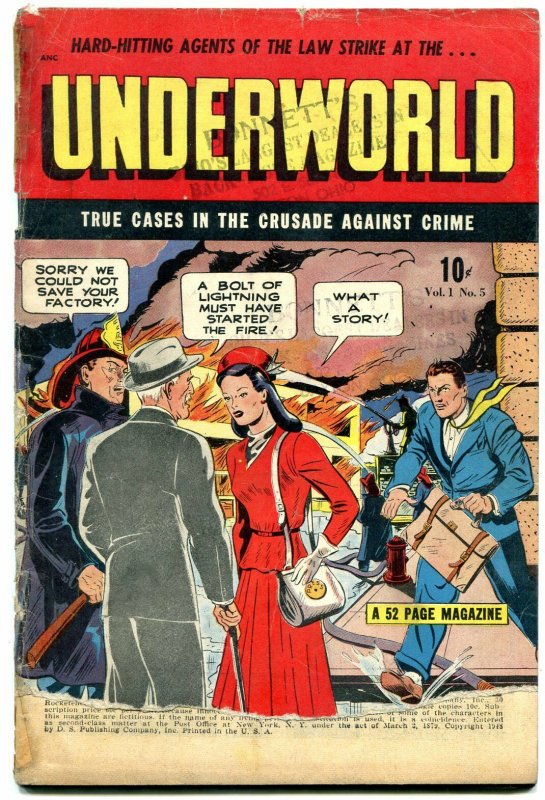 Underworld Comics #5 1948-Golden Age Crime- Breeze Lawson- G-