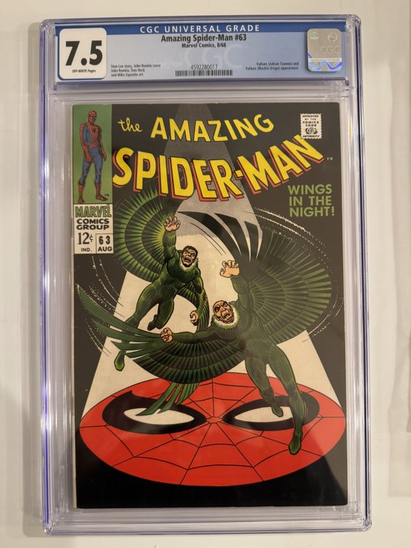 The Amazing Spider-Man Vol 1 63 CGC 7.5  (1968)