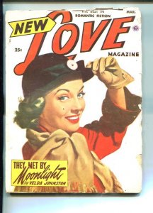 PULP:  NEW LOVE-MAR 1952-ROMANTIC PULP FICTION- PIN-UP GIRL COVER-JOHNSTON-WO...