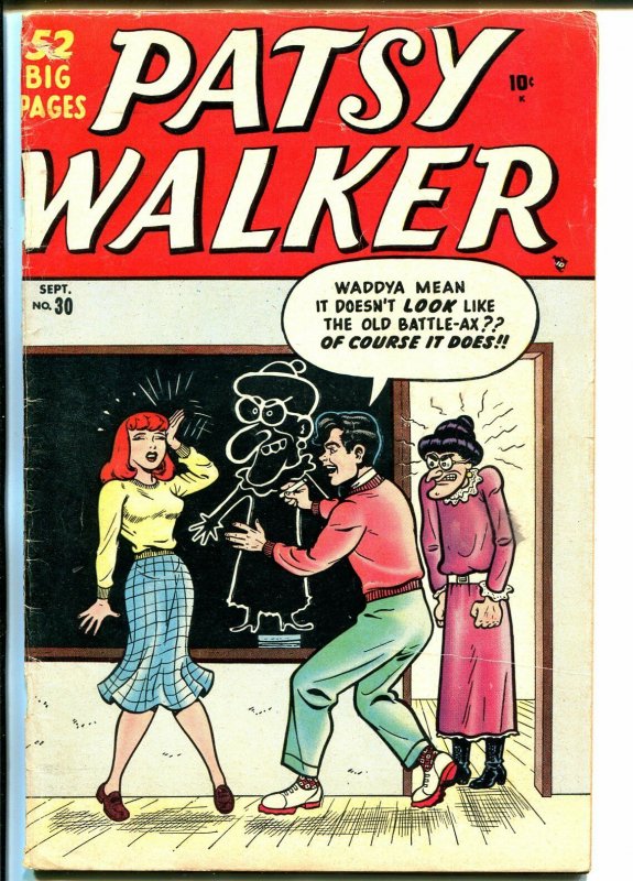 Patsy Walker #30 1950-Atlas-teen humor-spicy good girl art poses-Kurtzman-VG