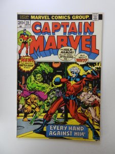 Captain Marvel #25 (1973) VG condition moisture damage