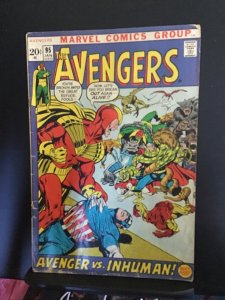 The Avengers #95 (1972) Vs. Inhumans key! Neal Adams art! VG/FN Wow!