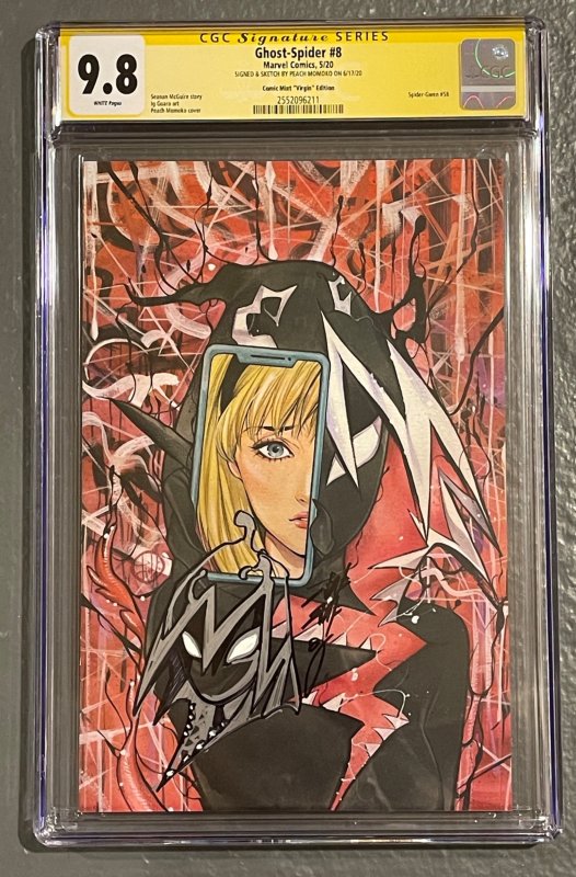 Ghost-Spider #8 Peach Momoko virgin variant (2020) 9.8 CGC - signed & sketch