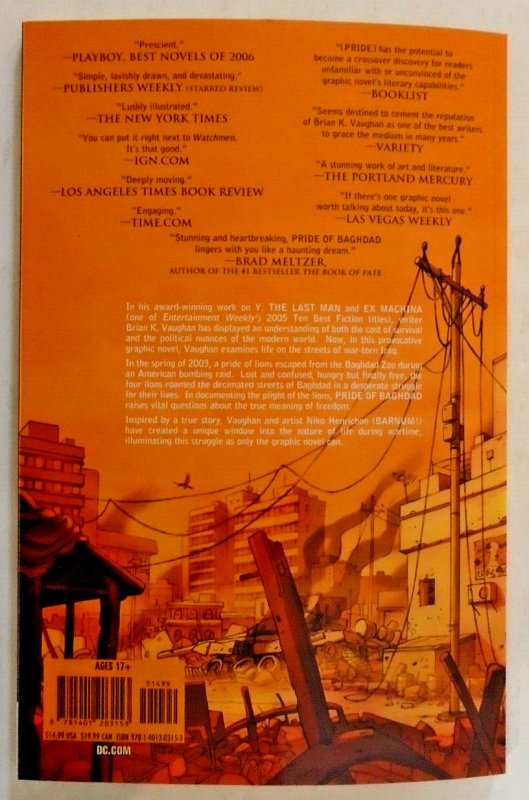 Pride of Baghdad Softcover; 40% Off! Classic Vaughan