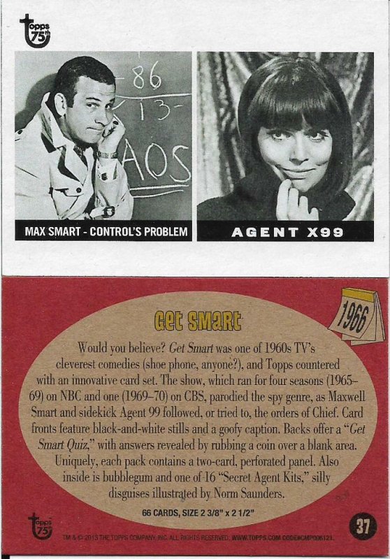 2013 Topps 75th Anniversary #37 Get Smart > 1966