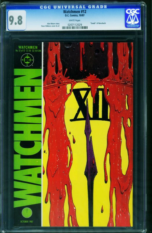 Watchmen #12-cgc 9.8 DC 1987-Death Of Rorschach- 0207112029