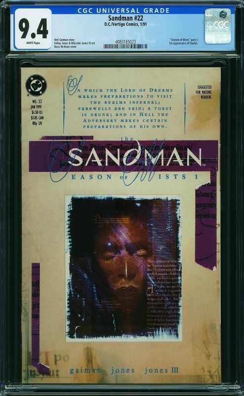 Sandman #22 (1991) CGC 9.4 NM