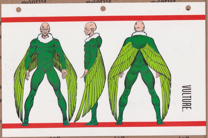 Official Handbook of the Marvel Universe Sheet- Vulture