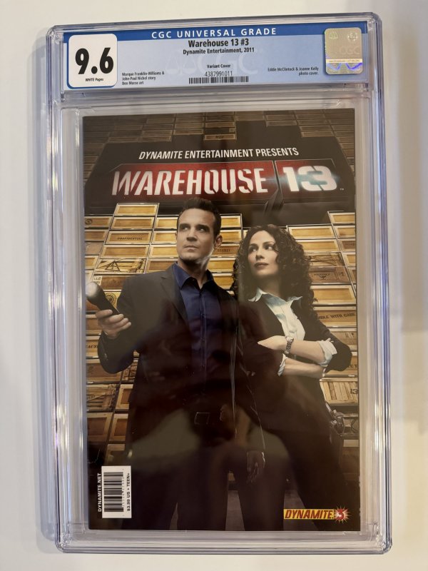 WAREHOUSE 13 #3 CGC 9.6 Variant - Only 2 in CGC CENSUS Dynamite Entertain (2011)