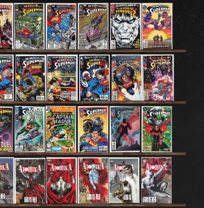 Huge Lot 140+ Comics with Adventures Of Superman, Superman, Atomika & More!
