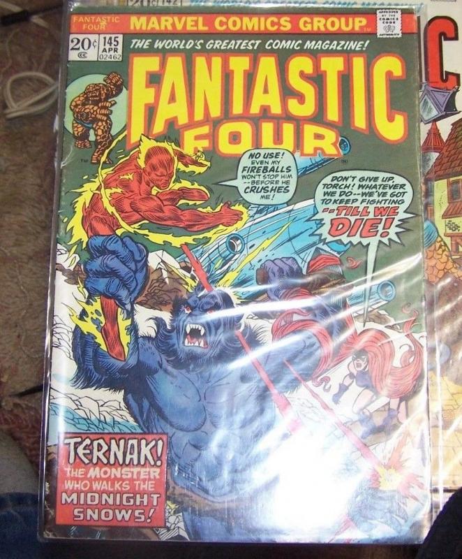 Fantastic Four #145 (Apr 1974, Marvel) inhumans medusa +ternak