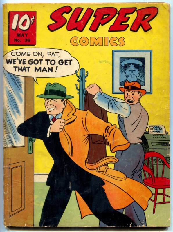 Super Comics #36 1941- Dick Tracy- Smokey Stover- Magic Morro G+