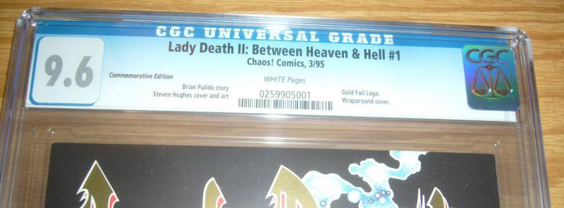 Lady Death II: Between Heaven & Hell #1 CGC 9.6 gold logo commemorative edition
