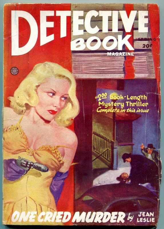 Detective Book Magazine Pulp Spring 1946- Jean Leslie- Great GGA cover G