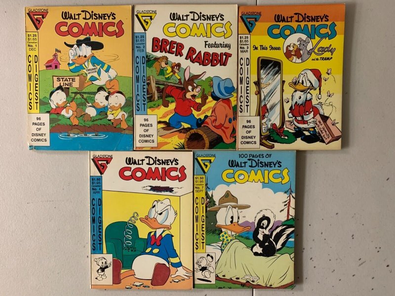 Walt Disney Comics Gladstone digests lot 13 diff avg 6.0 (1986-87)