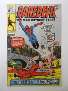 Daredevil #77 (1971) Guest Starring Spidey and Subby! VF-NM Condition!