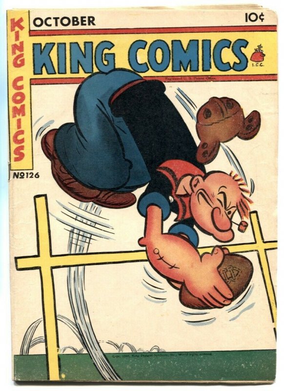 King Comics #126 1946- Popeye football cover VG