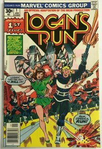LOGAN'S RUN#1 FN/VF 1977 MARVEL BRONZE AGE COMICS