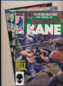 MARVEL COMICS Lot of 3 The Sword of SOLOMON KANE #1,3,4 FINE/VERY FINE (HX911) 