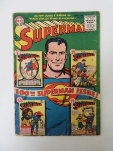 Superman #100 (1955) GD+ condition 1 spine split